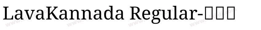LavaKannada Regular字体转换